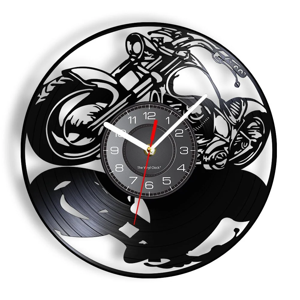Reloj de pared de motocicleta estilo helicóptero Antre du Motard