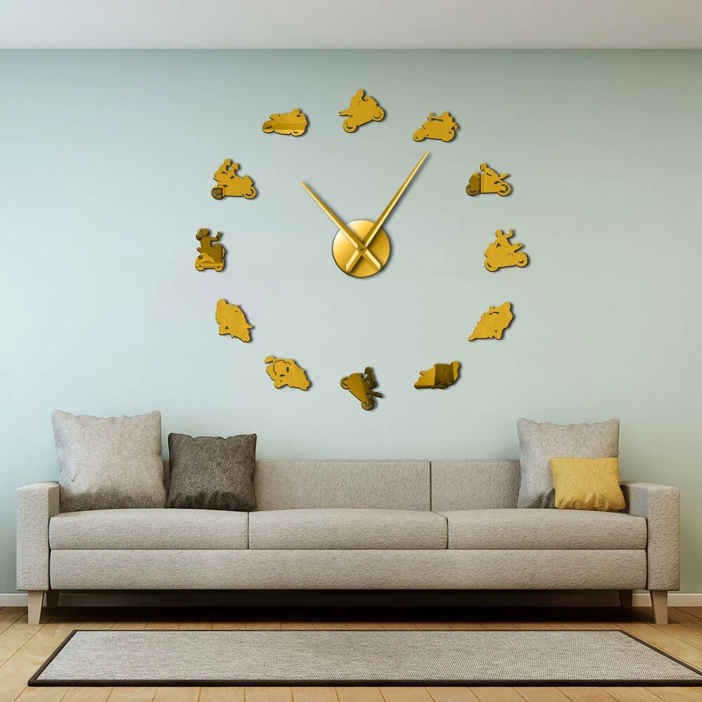 Reloj de pared de motocicleta Figuras de 360° Antre du Motard