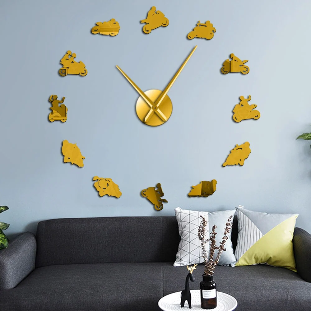 Reloj de pared de motocicleta Figuras de 360° Antre du Motard