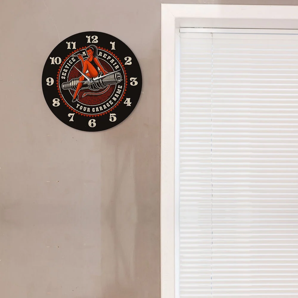 Reloj de pared de motocicleta Mujer o diablo Antre du Motard