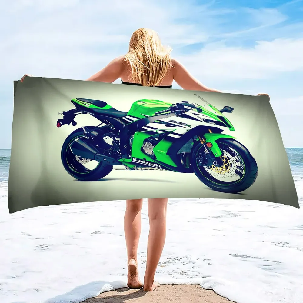 Toalla de playa de motocicleta Kawasaki ZX10R Antre du Motard