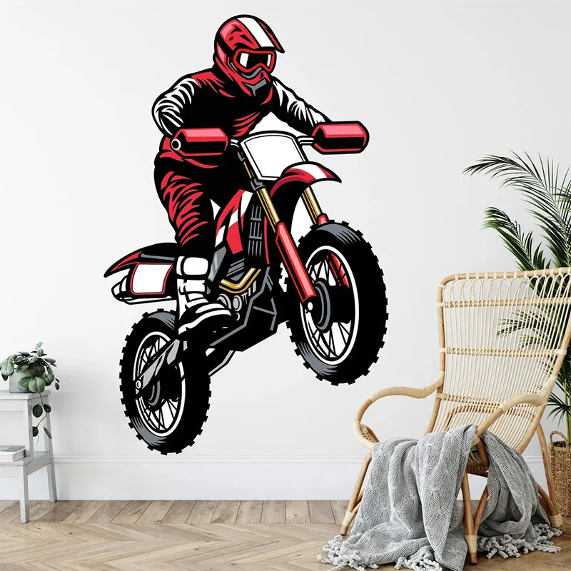 Vinilo decorativo cruz moto Antre du Motard