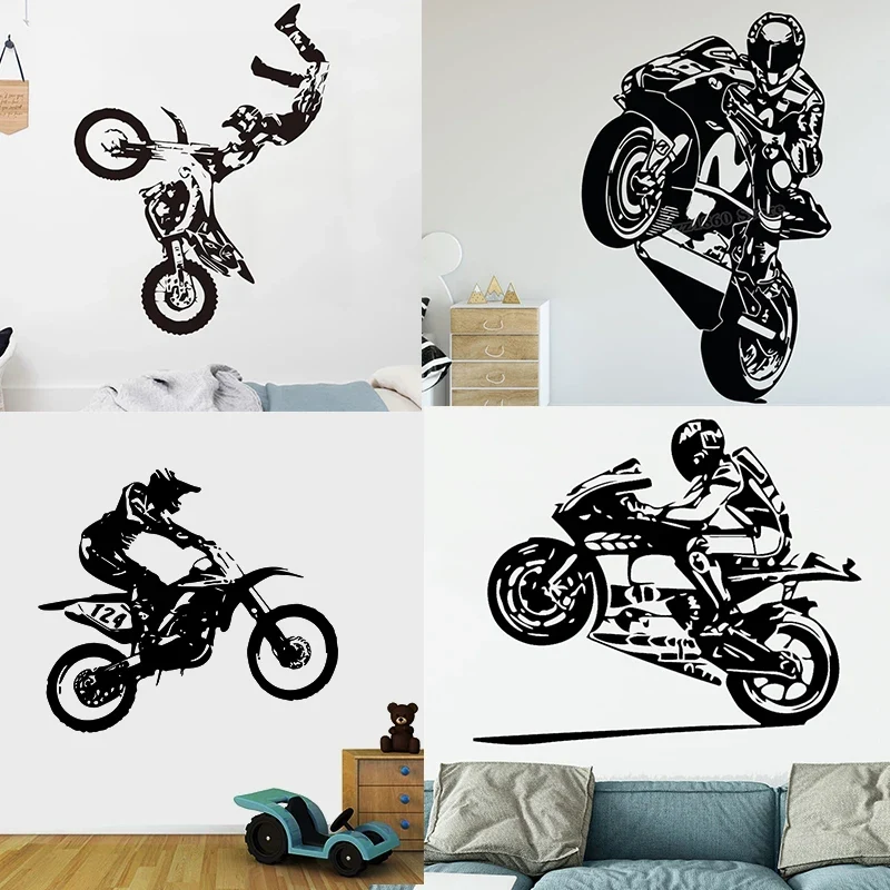 Vinilo decorativo moto sobre ruedas Antre du Motard
