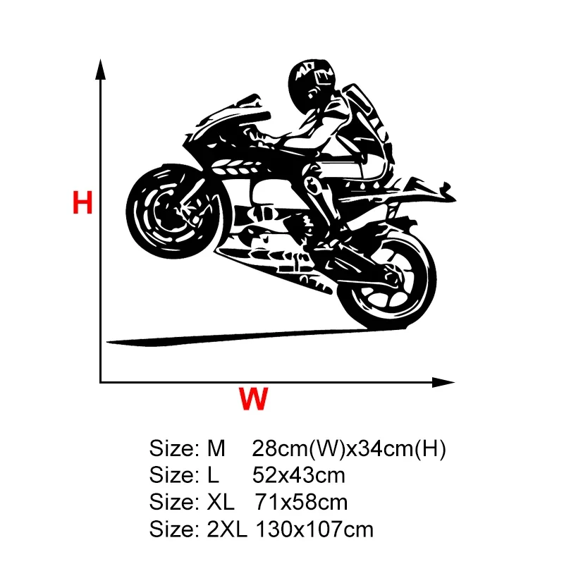 Vinilo decorativo moto sobre ruedas Antre du Motard