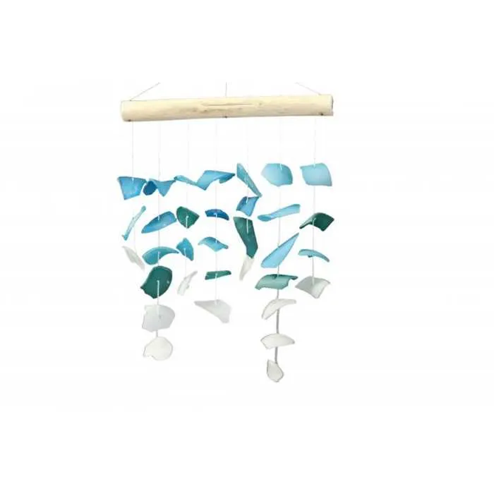 CAMPANA DE VIENTO DE VIDRIO COLGANTE EN PALILLO 4CM Aquigarden