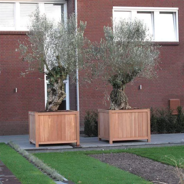 Jardinera en madera exótica - Valencia 0.6m x 0.6m x 0.6m Aquigarden
