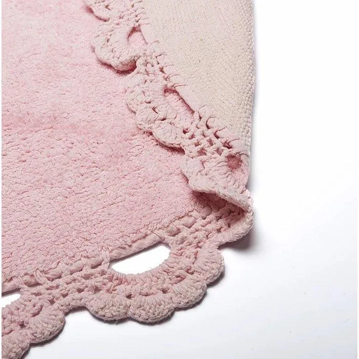 Alfombra Dormitorio Bebé Algodón 100% Lavable Channel Aratextil Rosa