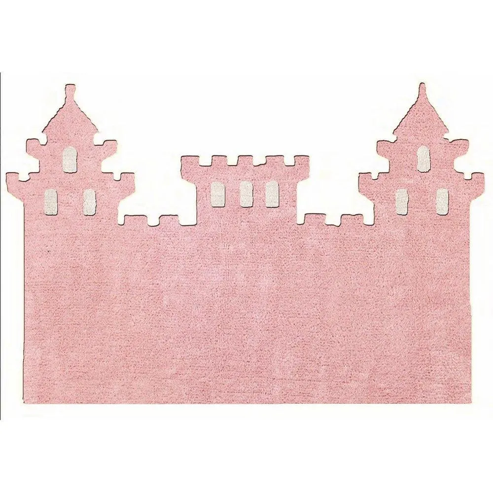 Alfombra Dormitorio Infantil Castillo Rosa Aratextil