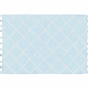 Alfombra Infantil Algodón 100% Lavable Baby Tanger Aratextil Celeste
