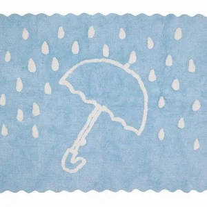 Alfombra Infantil Algodón 100% Lavable Otoño Aratextil Azul