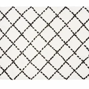 Alfombra Infantil Algodón 100% Lavable Tanger Aratextil Blanco/Negro