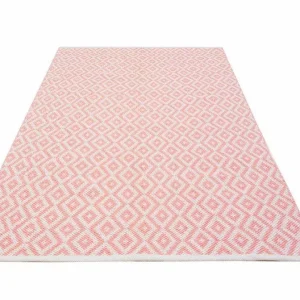 Alfombra Infantil Algodón 100% Lavable Trenzas Aratextil Rosa