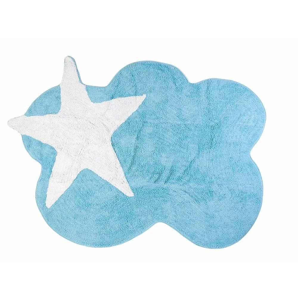 Alfombra Lavable Aratextil Mimosa Azul