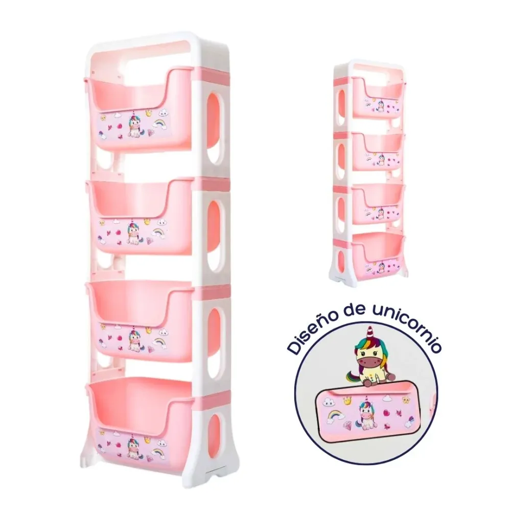 ESTANTE ORGANIZADOR DECORATIVO UNICORNIO 4 NIVELES ARMATY
