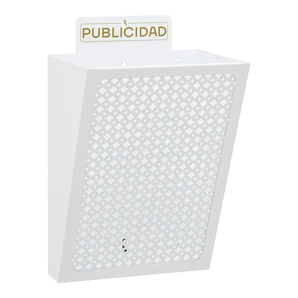 CESTA DE PUBLICIDAD E2304, ACERO, BLANCO, 22 x 19 x 35,5 cm ARREGUI