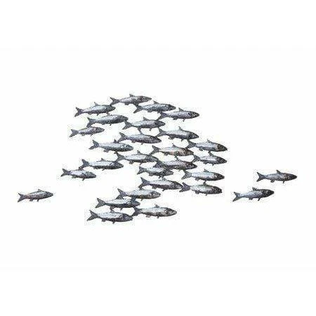 Banco de sardinas x 28 - Pez decorativo en metal reciclado Arrosoir & Persil