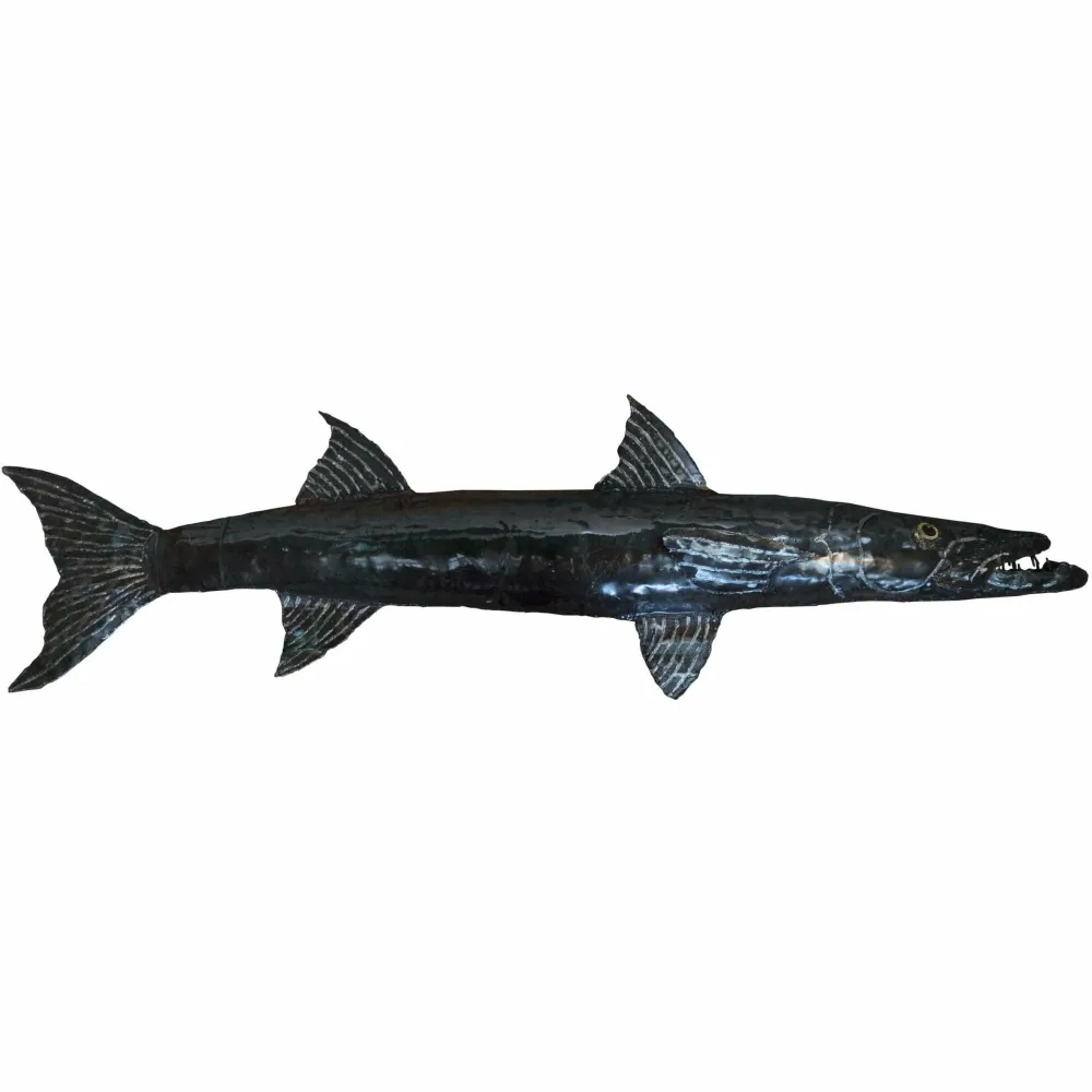 Barracuda - Pez decorativo en metal reciclado Arrosoir & Persil