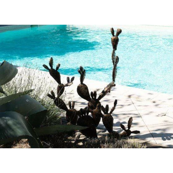 Cactus raqueta – set de 3 - Vegetal decorativo en metal reciclado Arrosoir & Persil