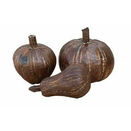 Calabaza set de 3 - Vegetal decorativo en metal reciclado Arrosoir & Persil