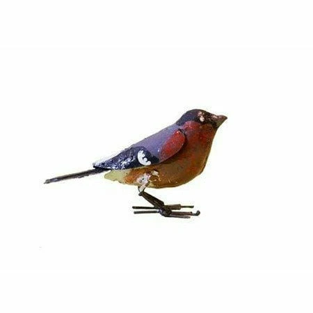 Camachuelo - Pájaro decorativo de metal reciclado Arrosoir & Persil