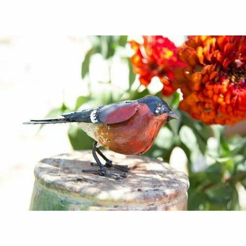 Camachuelo - Pájaro decorativo de metal reciclado Arrosoir & Persil