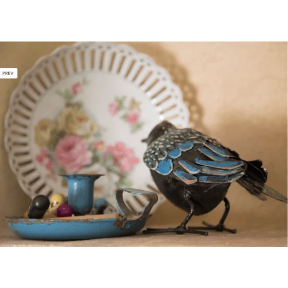 Estornino - Pájaro decorativo en metal reciclado Arrosoir & Persil