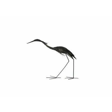 Garza GM caminando - Pájaro decorativo en metal reciclado Arrosoir & Persil