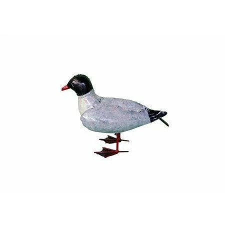 Gaviota en tierra con alas cerradas - Pájaro decorativo en metal reciclado Arrosoir & Persil