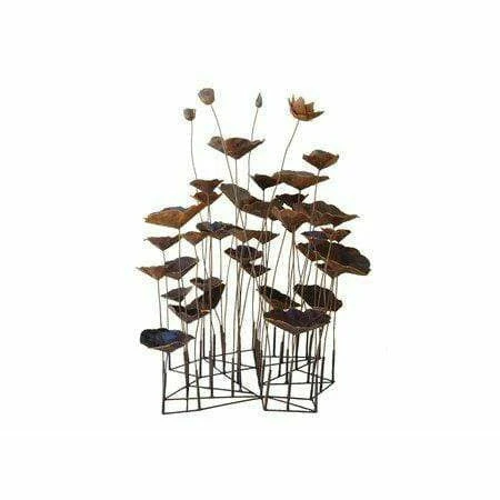 Grupo de loto - Vegetal decorativo en metal reciclado Arrosoir & Persil