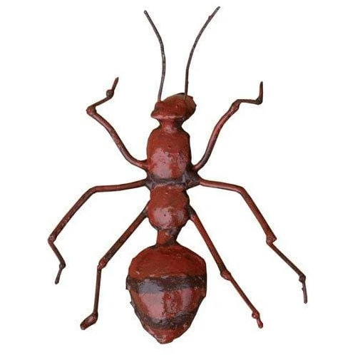 Hormiga roja PM - Insecto decorativo en metal reciclado Arrosoir & Persil