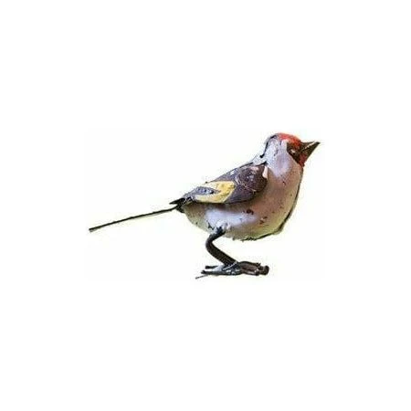 Jilguero elegante - Pájaro decorativo en metal reciclado Arrosoir & Persil