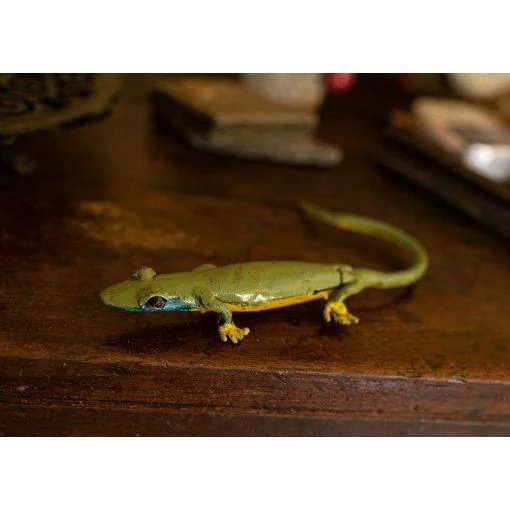 Lagarto verde - Animal decorativo en metal reciclado Arrosoir & Persil