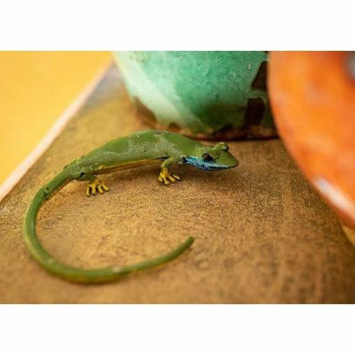 Lagarto verde - Animal decorativo en metal reciclado Arrosoir & Persil