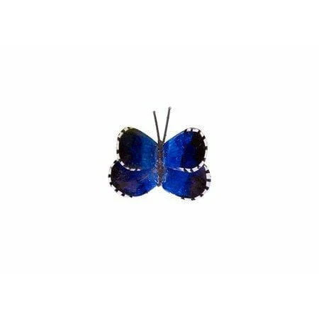 Mariposa azul para fijar - Insecto decorativo en metal reciclado Arrosoir & Persil