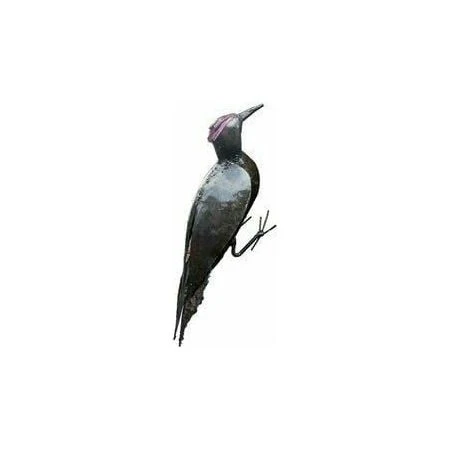 Pico negro para fijar - Pájaro decorativo en metal reciclado Arrosoir & Persil