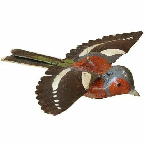 Pinzón en vuelo - Pájaro decorativo en metal reciclado Arrosoir & Persil