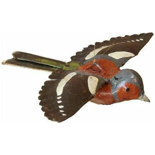 Pinzón en vuelo - Pájaro decorativo en metal reciclado Arrosoir & Persil