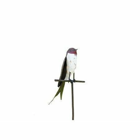 Tutor 1 Golondrina - Pájaro decorativo en metal reciclado Arrosoir & Persil