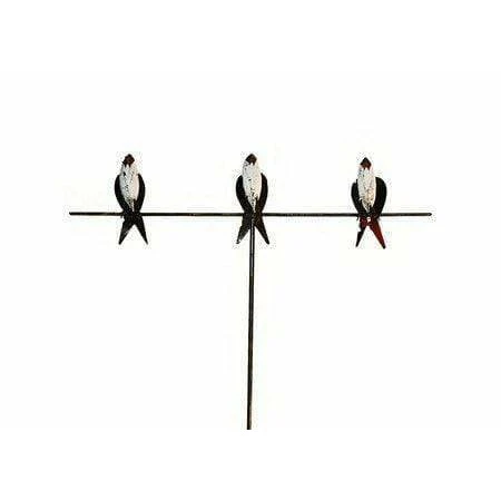 Tutor 3 Golondrinas - Pájaro decorativo en metal reciclado Arrosoir & Persil