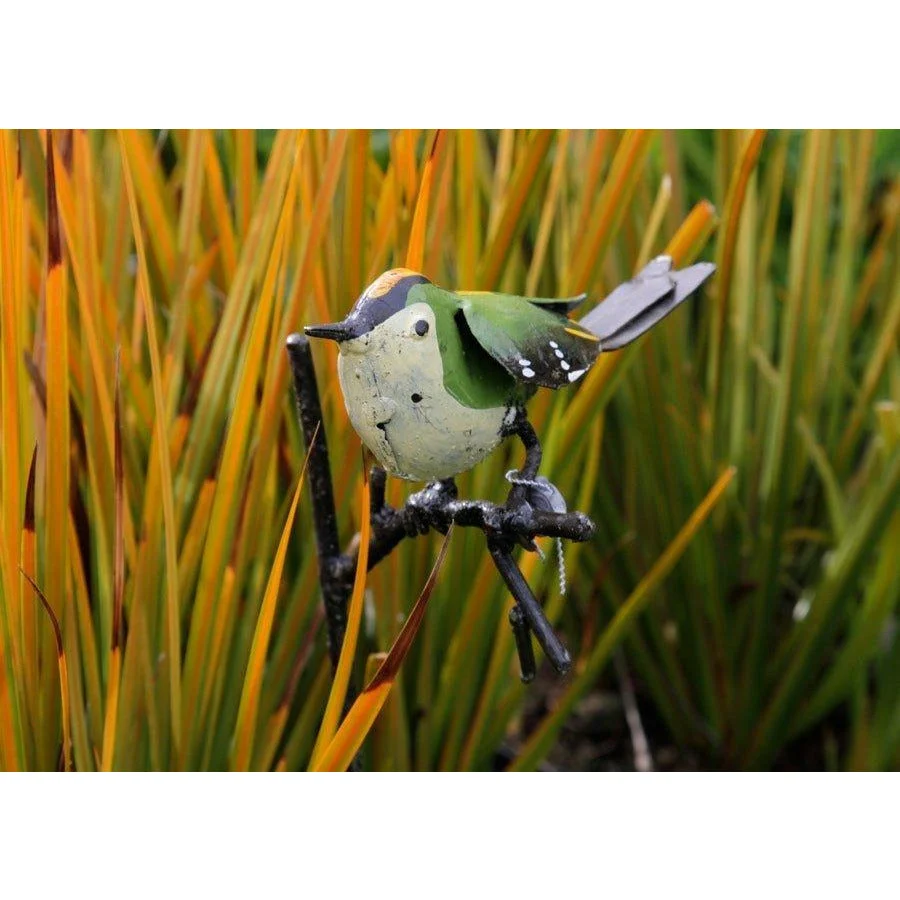 Tutor jardinera Reinita - Pájaro decorativo en metal reciclado Arrosoir & Persil