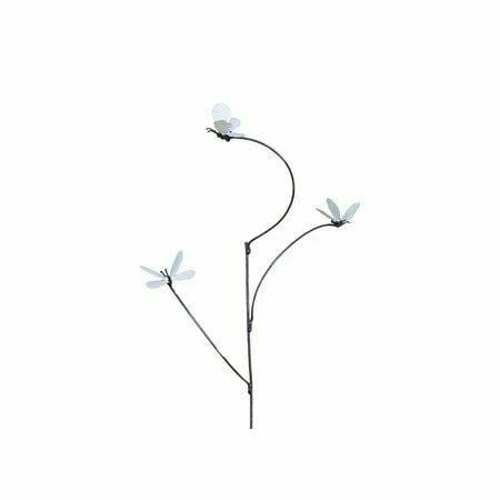 Tutor 3 Mariposas blancas - Pájaro decorativo en metal reciclado Arrosoir & Persil