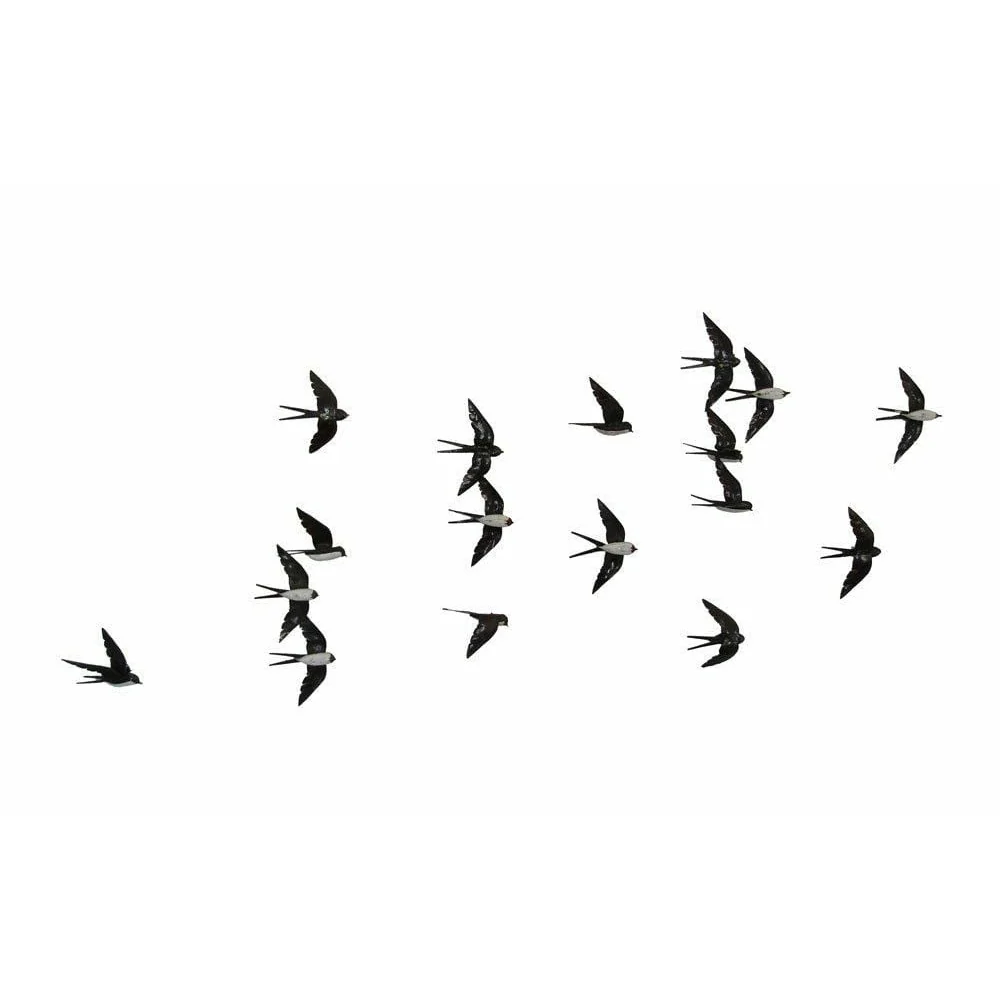 Vuelo de golondrinas - Pájaros decorativos en metal reciclado Arrosoir & Persil