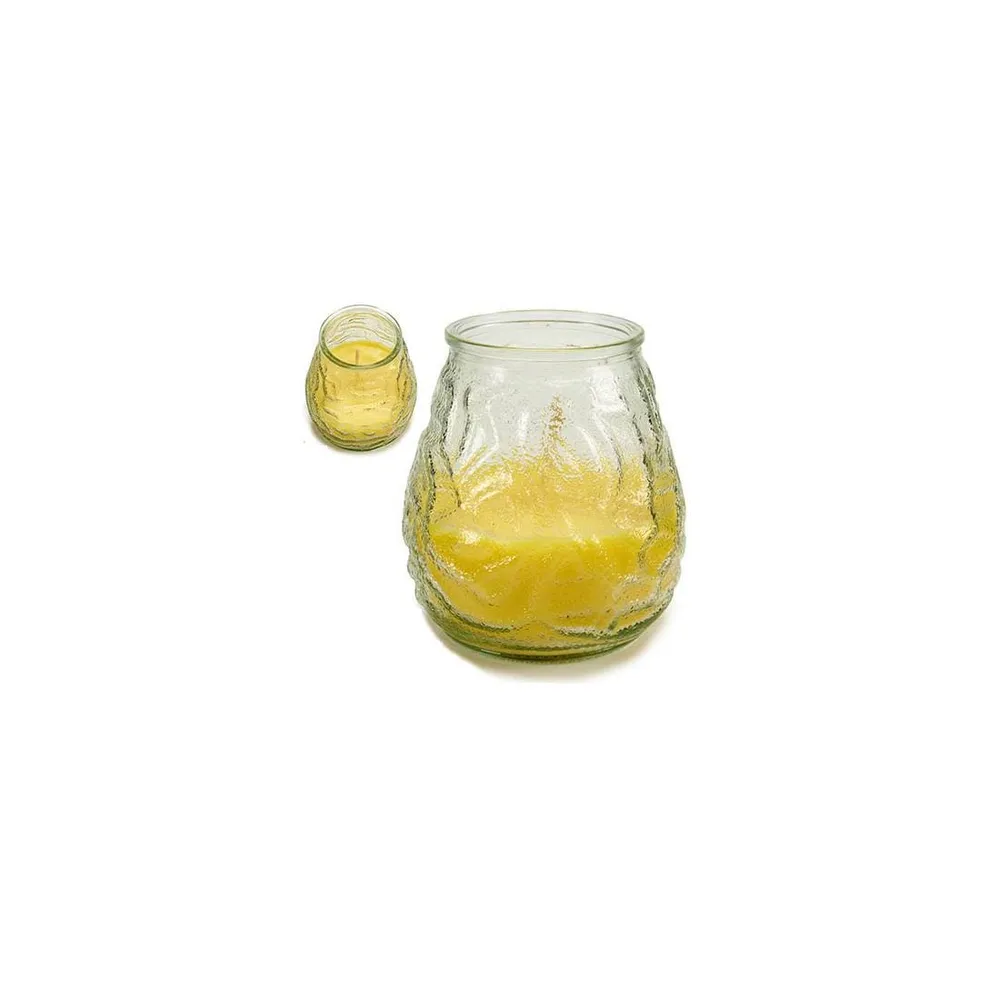 Vela Citronella Relieve Transparente (9x9x10 cm) ARTE REGAL