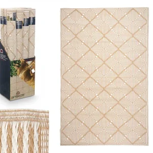 ALFOMBRA ROMBOS BLANCO BEIGE 120X180CM ARTEREGAL
