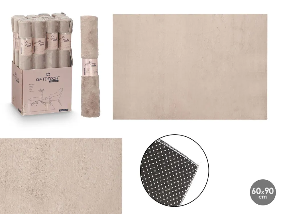 ALFOMBRA SOFT BEIGE OSCURO 60X90CM ARTEREGAL
