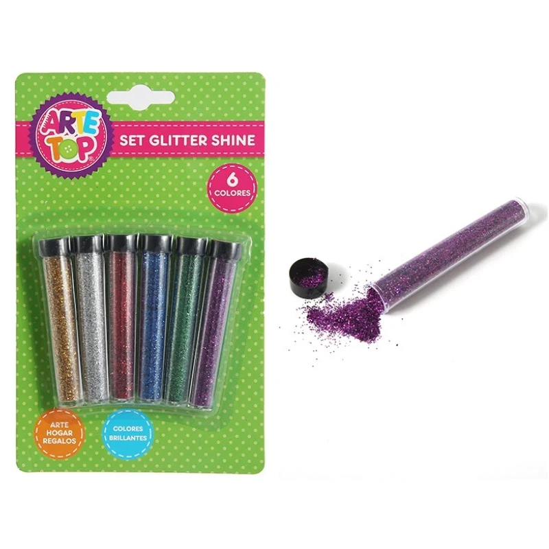 Escarcha Glitter 6 Colores Artetop
