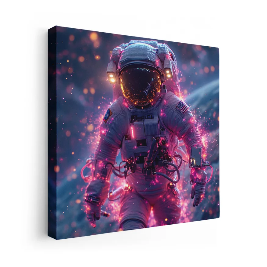 Astronauta Traje Brillante Poster