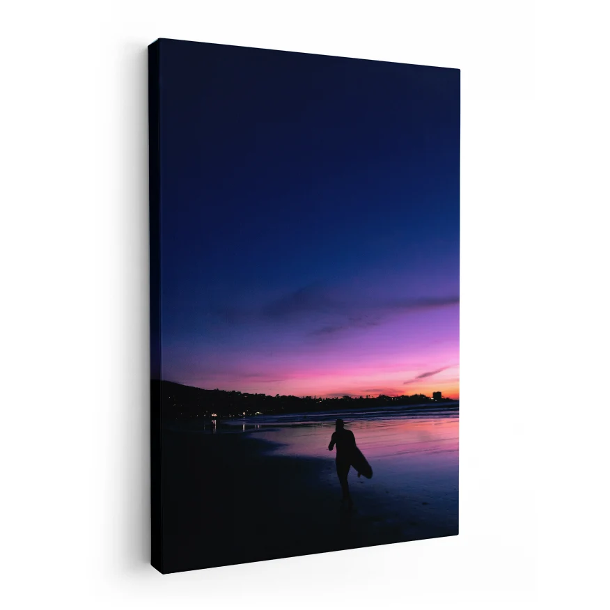 Atardecer de Colores en la Playa Poster