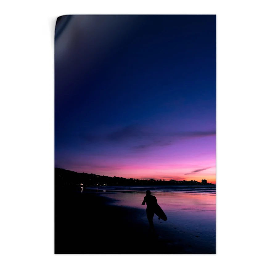 Atardecer de Colores en la Playa Poster