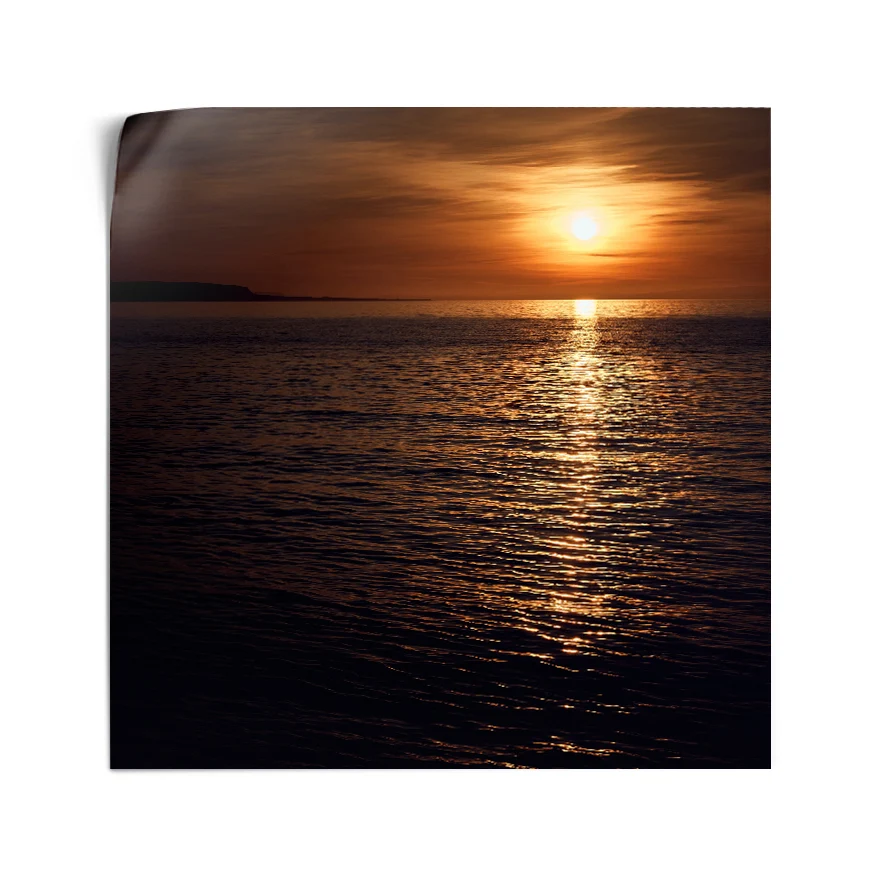 Atardecer en el mar Poster